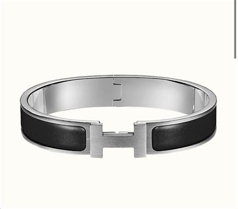 hermes silver h bracelet